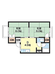 セイワハイツ 2Kの間取図画像