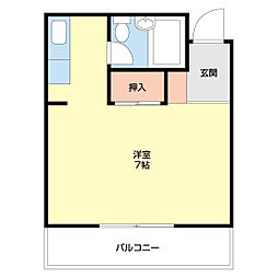 シティハイツスミ 1Kの間取図画像