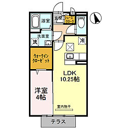 D-roomマルダA 1LDKの間取図画像