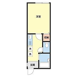 和歌山市紀三井寺アパート 1Kの間取図画像