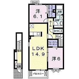 コートデマグノリア3 2LDKの間取図画像