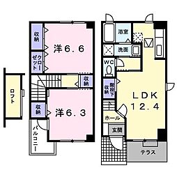 サンリット2 2LDKの間取図画像