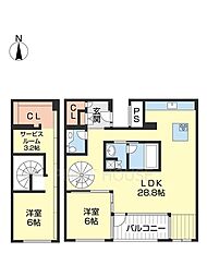 Wajima十番丁 2LDKの間取図画像