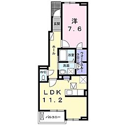 スミール・モーテ 1LDKの間取図画像