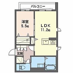 ベレオ山蔭丁 1LDKの間取図画像