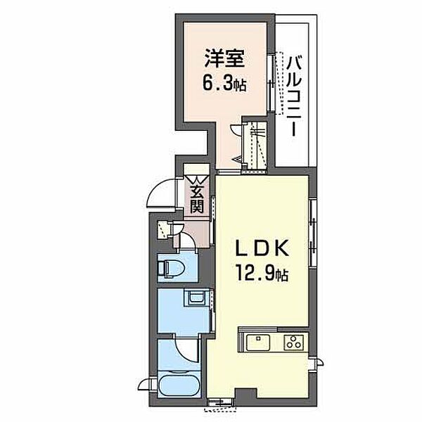 兵庫県姫路市坂田町(賃貸マンション1LDK・4階・44.52㎡)の写真 その2