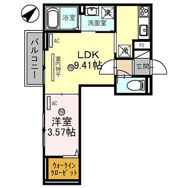 兵庫県姫路市飾磨区英賀東町１丁目(賃貸アパート1LDK・2階・32.92㎡)の写真 その2