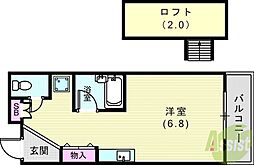 ヨーロピアンコンフォート ワンルームの間取図画像