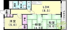 ベルトピア西明石7 3DKの間取図画像