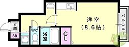 セレッソ八木 ワンルームの間取図画像