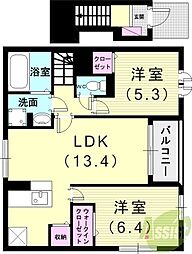グリーンフォレスト 2LDKの間取図画像