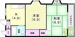 コーポいずみ 2Kの間取図画像
