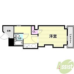 ポコアポコ明石本町メゾン 1Kの間取図画像