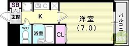 ヴェルビュ桜町 1Kの間取図画像