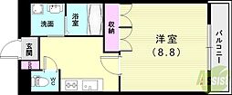 テラノモンターニャ 1Kの間取図画像