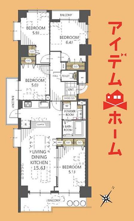 4LDK 間取り