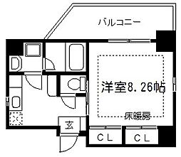 シェリオン 3階1Kの間取り