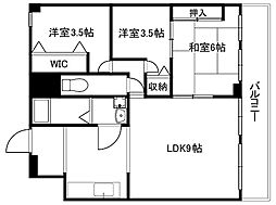 CLASKA西陣 2階3LDKの間取り
