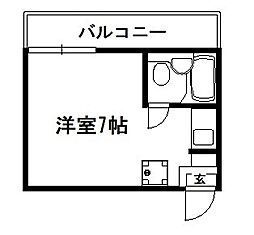 リエス東堀川 ワンルームの間取図画像