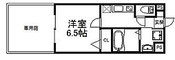 CielCourt紫野 1Kの間取図画像