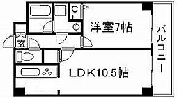 アフィシオン堀川 1LDKの間取図画像