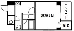 サントゥール御所東 1Kの間取図画像