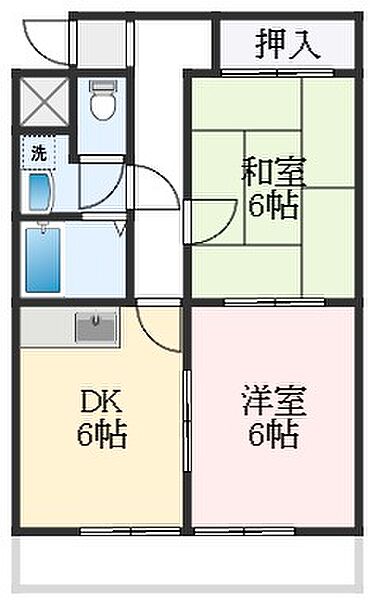 ラフィーネ深井清水 ｜大阪府堺市中区深井清水町(賃貸マンション2DK・3階・40.00㎡)の写真 その2