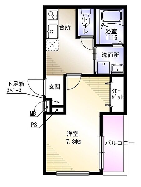 ハピネス高師浜 ｜大阪府高石市高師浜3丁目(賃貸アパート1K・2階・29.60㎡)の写真 その2