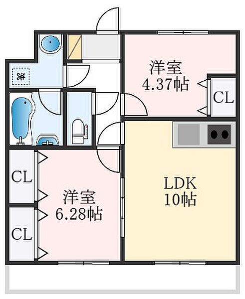 レーヴメゾン羽衣 ｜大阪府高石市東羽衣3丁目(賃貸マンション2LDK・5階・50.37㎡)の写真 その2