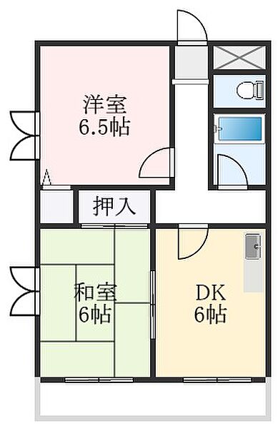 大阪府堺市中区深井清水町(賃貸マンション2DK・4階・36.00㎡)の写真 その2