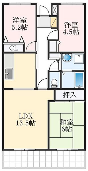 大阪府堺市西区浜寺南町2丁(賃貸マンション3LDK・3階・66.60㎡)の写真 その2