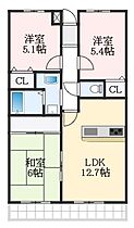 ベルドムール羽衣  ｜ 大阪府高石市東羽衣5丁目（賃貸マンション3LDK・2階・65.40㎡） その2