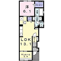 プロムナードII  ｜ 大阪府和泉市唐国町2丁目（賃貸アパート1LDK・1階・51.74㎡） その2