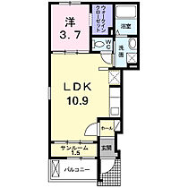 カーサアレグレ  ｜ 大阪府堺市中区平井（賃貸アパート1LDK・1階・37.93㎡） その2