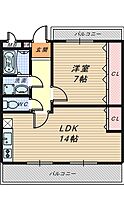 大阪府高石市羽衣4丁目（賃貸マンション1LDK・2階・51.60㎡） その2