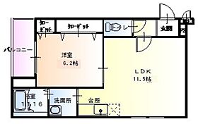 大阪府堺市西区浜寺石津町東2丁（賃貸アパート1LDK・3階・40.40㎡） その2