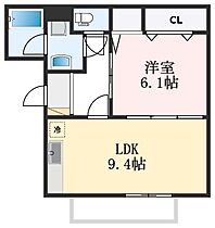 大阪府和泉市伯太町5丁目（賃貸アパート1LDK・2階・38.32㎡） その2