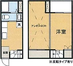 エクレール前九年 2階1SDKの間取り