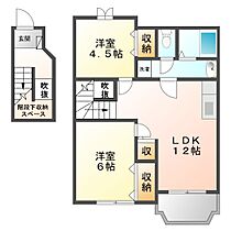 ハイムサンビレッジＣ  ｜ 岡山県倉敷市茶屋町1732-3（賃貸アパート2LDK・2階・58.53㎡） その2