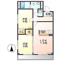 岡山県倉敷市笹沖（賃貸マンション2LDK・2階・56.31㎡） その2