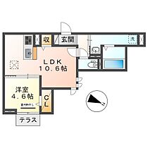 岡山県倉敷市阿知1丁目（賃貸アパート1LDK・1階・40.95㎡） その2