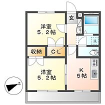 ハーモニー  ｜ 岡山県倉敷市茶屋町（賃貸アパート2K・2階・40.57㎡） その2