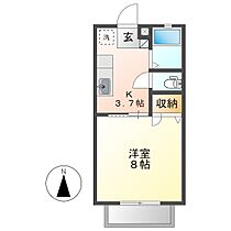 岡山県倉敷市大島（賃貸アパート1K・2階・26.49㎡） その2