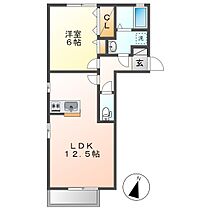 岡山県倉敷市西中新田（賃貸アパート1LDK・2階・43.74㎡） その2