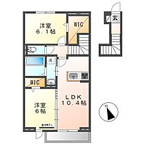 岡山県倉敷市茶屋町（賃貸アパート2LDK・2階・59.57㎡） その2