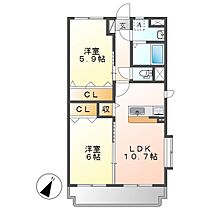 岡山県倉敷市水江（賃貸マンション2LDK・3階・53.00㎡） その2