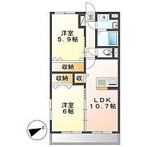 岡山県総社市総社（賃貸マンション2LDK・3階・53.00㎡） その2