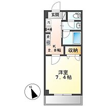 岡山県倉敷市昭和1丁目（賃貸マンション1K・5階・25.08㎡） その2