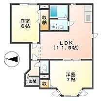 プラティーヌＫ．Ｂ  ｜ 岡山県倉敷市児島小川9丁目（賃貸アパート2LDK・1階・53.51㎡） その2