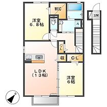 岡山県倉敷市林（賃貸アパート2LDK・2階・69.04㎡） その2